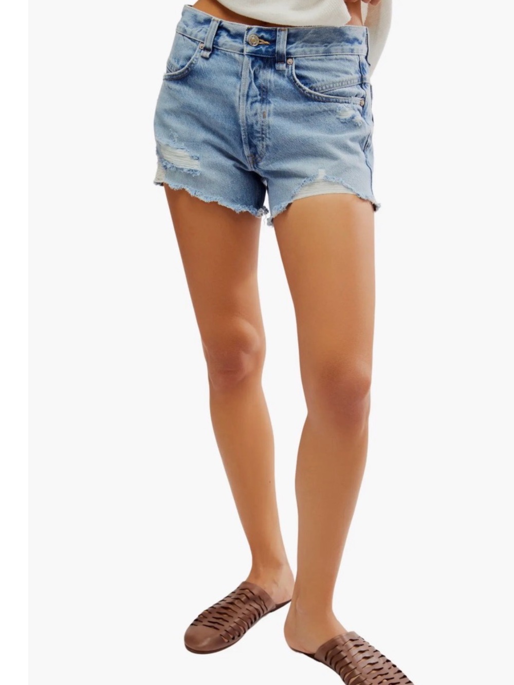 Free People Now or Never Cut off Denim Shorts
26